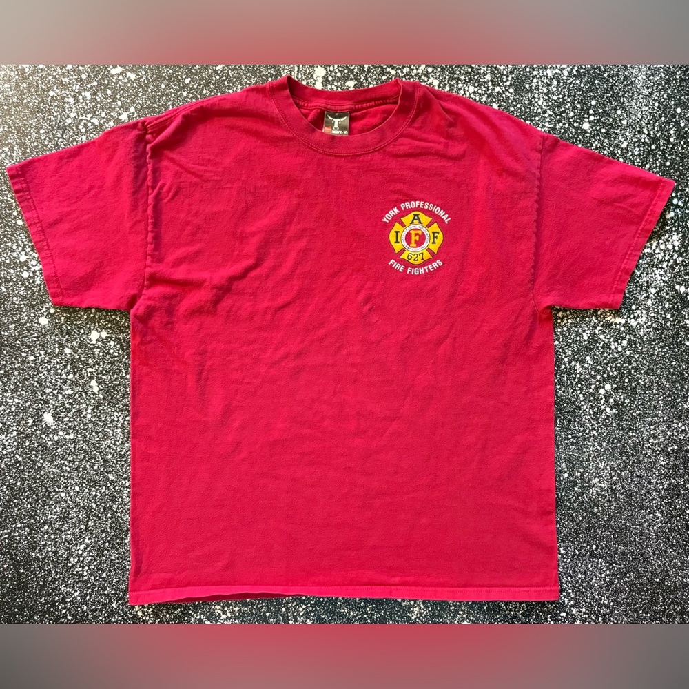 Vintage Fire Fighter T-Shirt XL York Pennsylvania